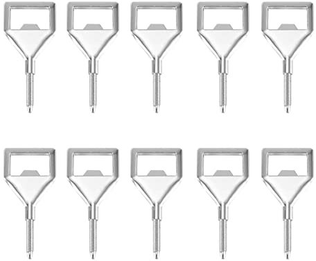 Asyduey Pack of 10 Bottle Opener Blanks Metal Thread Beer Opener Inserts Kits Beer Bottle Opener
