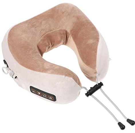 COLLBATH U-förmiges Nackenmassagegerät mit Wärme Vibrations und Knetfunktion Ergonomisches Massagekissen aus Stoff USB Stromversorgung zur Entspannung von Nacken und Schultern