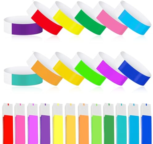 RTRTGS 120 Stück Eintrittsbänder Festival Armbänder Party Armband Einlass– Reißfestes Design verhindert Wiederverwendung – Hochwertige Papier-Eintrittsbänder für Veranstaltungen