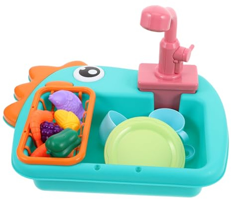 Milisten Lavello Da Cucina Giocattolo Per Ragazzo Flusso D'acqua Realistico Set Da Cucina Per Ruolo Per Giochi Ruolo All
