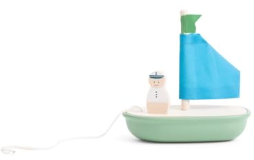 BS Toys Barca a vela in legno – Legno FSC – Giocattoli da traino – Adatto a partire dai 18 mesi