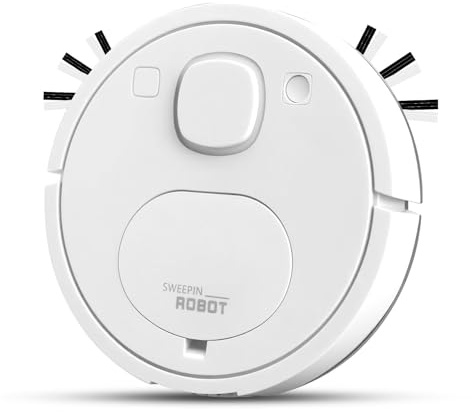 Générique Aspirateur Robot, Robot Aspirateur et Laveur 3 en 1 pour Un Nettoyage Complet, Autonomie 100 Minutes, Ultra-Fin, Efficace et Silencieux, Idéal pour Poils d'animaux et Sols Durs.