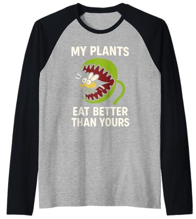 Carnivorous Plant Venus Flytrap Pitcher Sundew Nepenthes Raglan Baseball Tee