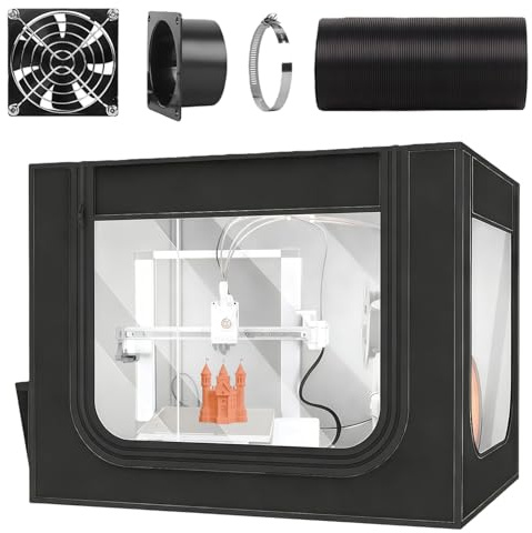 Zenselect Alloggiamento per stampante 3D, compatibile con Bambu Lab A1 e Creality Ender-3 3D, tenda ignifuga, resistente alla polvere, custodia protettiva a temperatura costante, 825 x 585 x 585 mm