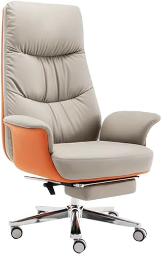 Ergonomisk Datorstol Med Hög Rygg Och Fotstöd - 360° Vridbar Arbetsstol För Hemmakontoret?