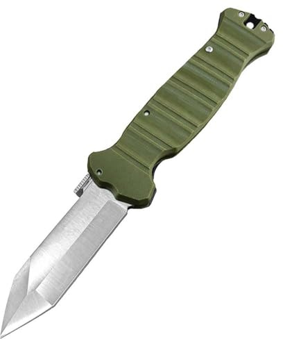 Klappmesser 9.45 robust taschenmesser aus edelstahl & G10 grün, CTS-XHP stahl klinge messer, Outdoor Edc Messer Survival Jagdmesser, tragbare campingmesser, Scharfes Einhandmesser tanto clip, groß