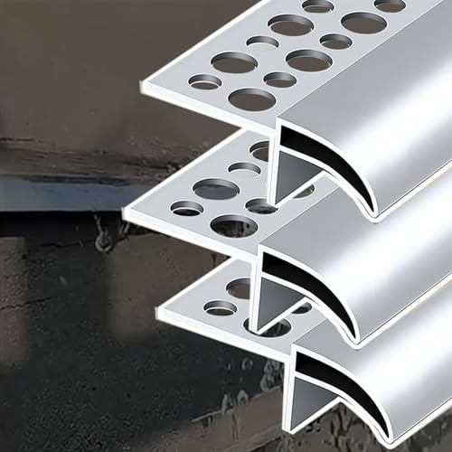 Jievmrs - 3 canaline in alluminio per grondaie, 130 cm x 50 mm, per un efficace controllo dell'acqua