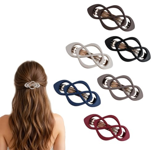 ZEMINRI 6 Pièces Barrette Cheveux Femme Tendance Klip Cheveux (Multicolore)