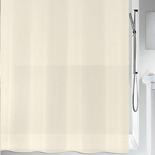 Spirella Anti-Schimmel Duschvorhang Bio Anti-Bakteriell, waschbar, wasserdicht PEVA 180x200cm Sand Beige