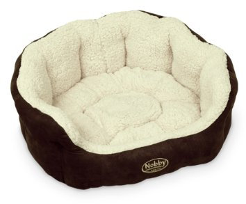 Nobby 71187 Komfortbett für Hunde Taika, 45 x 40 x 19 cm, braun/wollweiß