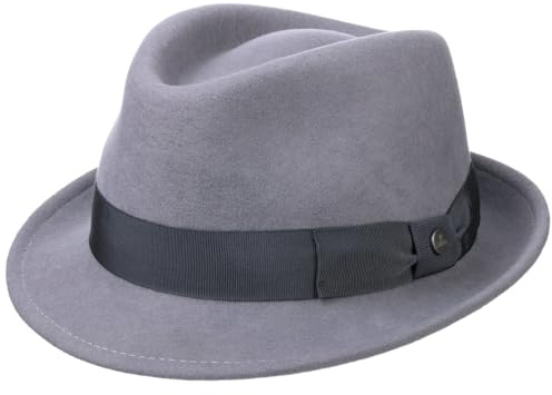 LIERYS Classic Wool Trilby Cappello in Feltro di Lana Fedora Donna Uomo Estate Inverno Cappello da Pioggia ripieghevole per Esterno