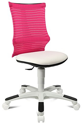 Topstar S'Neaker, mitwachsender Kinder-und Jugenddrehstuhl, Schreibtischstuhl für Kinder, Stoff, Rosa/Weiß | Made in Germany | Ergonomisch | höhenverstellbar | Geprüfte Sicherheit nach GS-Intertek