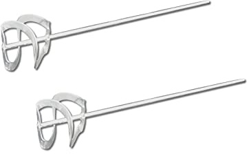 2er Set DEWEPRO® Wendelrührer - Wendel-Rührstab in Spiralform verzinkt, Mörtelmischer ø150x600mm Mörtelrührer, Rührquirl zum Verrühren von pastösen Materalien
