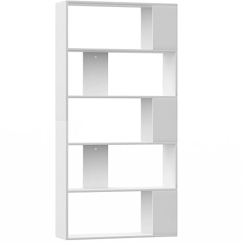vidaXL Estantería/Divisor de Espacios Contrachapada Blanca 80x24x159cm Mobiliario Elegante Robusta Duradera Amplio Espacio Almacenamiento