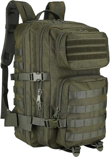 ProCase Zaino Tattico Militare 40 Litri, 3 Giorni Zaino da Viaggio Grande Capacità per Caccia, Trekking e Campeggio e Altre Attività All'aperto - Verde