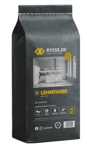 Rysse.de natürliche Baustoffe Lehmfarbe weiß, schneeweiß, Trockenpulver, 10 kg, Reichweite ca. 76 m²(Schneeweiß)