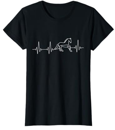 Reiter Herzschlag für Mädchen Pferde T-Shirt