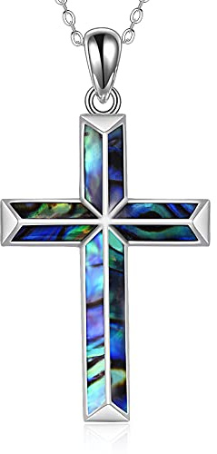 YAFEINI Kreuz Kette Sterling Silber Keltischer Knoten Baum des Lebens Kreuz Halskette Anhänger Geschenke für Frauen Männer