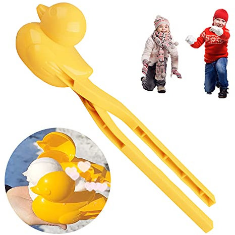 Dantazz Schneeball Maker Clip Schneeball Hersteller DIY Schneeballformer Spielzeug Entenform Hersteller Clip Kinder Outdoor Schneeball Kämpfe Werkzeug Clip Schneeball Sandball Clip (Gelb, OneSize)