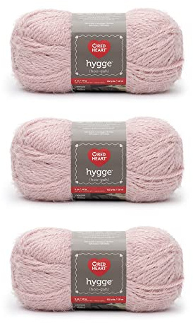 Red Heart Hygge Powder Yarn - 3 Pack of 141g/5oz - Acrylic Nylon Blend - 5 Bulky - 132 Yards - Knitting/Crochet