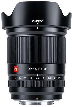VILTROX 13mm F1.4 XF Fuji Objektiv Autofokus Ultra-Weitwinkelobjektiv für Fujifilm X-Bajonett Kamera X-T30 X-T4 X-T3 X-Pro3 X-Pro2 X-H1 X-T200 X-E2 X-A1 Black