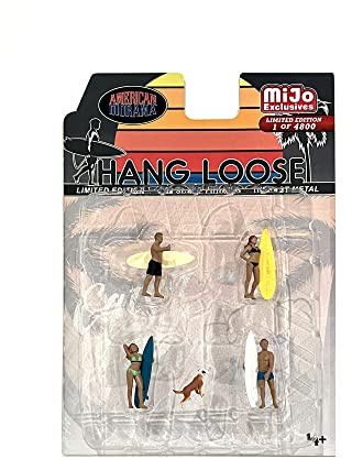 American Diorama Maßstab 1:64, kompatibel mit Hang Loose Figuren-Set (Beach/Surf)
