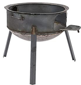YYUINU Brennholzofen, Tragbarer Kohle- / Holzofen, Heiz- und Kochofen Aus Gusseisen, Mobiler Indoor-Outdoor-Campingkocher,43CM