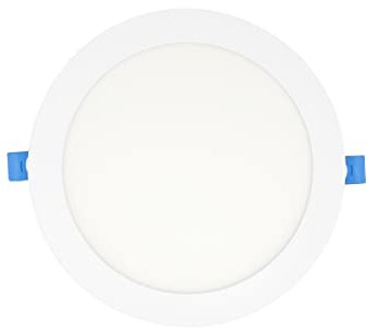 Eurekaled – Faretto LED da incasso slim tondo 20W foro 225mm luce naturale 4000K IP20 luce diffusa con angolo apertura di 120° spessore 11mm, lampada LED per cartongesso diametro esterno 240mm