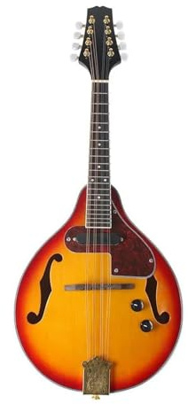 Professional Adult Mandolin Instrument 8 Strings Electric Mandolin Classical Melodic Instrument A Style Electric Mandolin With Carrying Backpack Cloth(Mandolin)