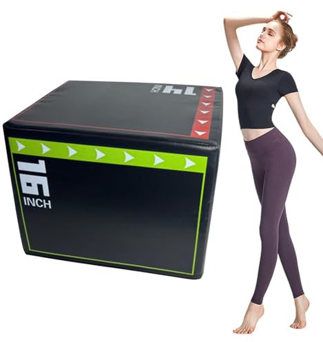 Sprungbox für Training – Plyometrische Sprungbox Gym Step Up Box, Fitnessstudio und Zuhause, Fitness Aufwärmen, Jump Stepper Trainingsgeräte, Fettabbau, Ripped Training, Aerobic Step Platforrm und