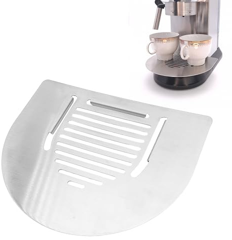 Abtropfgitter für Delonghi Dedica aus Edelstahl, Vergrößerung der Auflagefläche, Spülmaschinenfest, Hitzebeständig, Kaffeemaschinen Zubehör