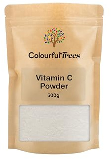 Vitamin C Powder 500g | Pure L-Ascorbic Acid | BP Grade | Non-GMO, Vegan | by Colourful Trees