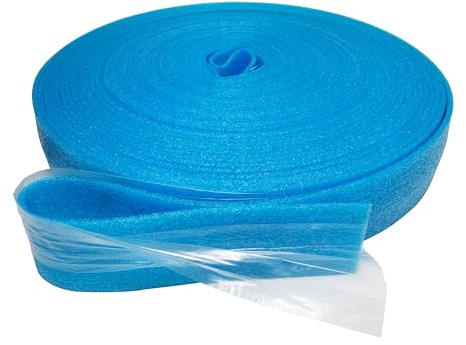 D-TACK Randdämmstreifen Folie | 8 x 100 mm | 50 m Rolle | Dämmstreifen für Estrich & Fußbodenheizung | Dehnfugenband & Trennstreifen für Boden- & Wandanschluss