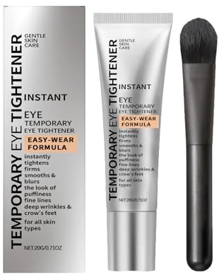 QGuoJie Instant Eye Tightener Cream med borste | 20 ml ansikts-åtstramnings- och utjämningsprimer | minskar fina linjer, rynkor och mörka ringar | långvarig matt finish (1)