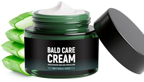 50g Glatzencreme, Kopfhaut Pflege Moisturizing and Repairing Skinhead Care, Gegen Hautirritationen & Rasurbrand mit Natürlichem, Hautcreme Männer, Feuchtigkeitsspendende, Pflegende und Kopfhautpflege