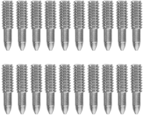 Klarinettenschrauben 20 Stück Silber Metall für Reparatur | Flache Ausführung, 7, 5x2mm Größe, für Wartung von Holzblasinstrumenten