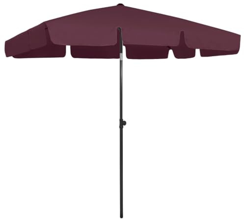 Générique Parasol de Plage Rouge Bordeaux 200x125 cm Maison & Jardin Pelouses & Jardins Vie en extérieur Parasols & voiles d'ombrage (Poids 2.65KG)