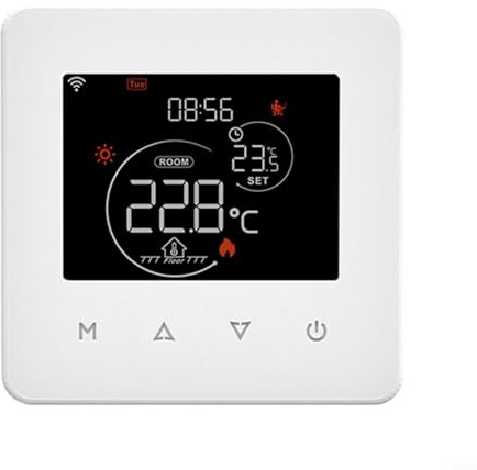 Termostato programable WiFi con pantalla LED y temporizador semanal, control de temperatura para Tuya para Smart Life para Alexa para caldera de gas y agua o calefacción eléctrica de suelo