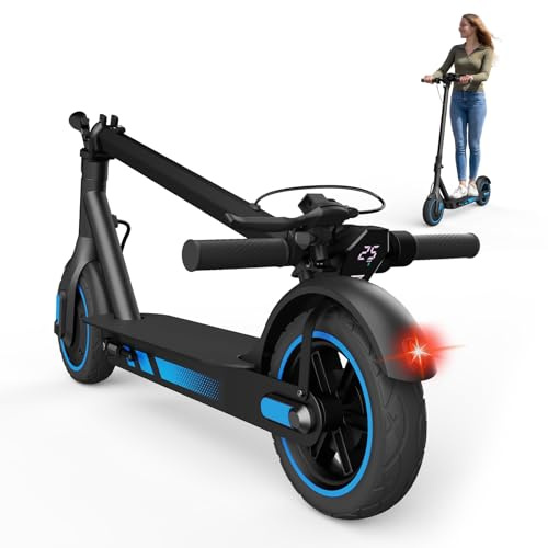 Trottinette Électrique Adulte, Pneus Pneumatiques de 10, Trottinette Electrique 500W, Vitesse Maximale 25km/h, Autonomie 35/45km, Batterie 10.5AH/15Ah, APP, Charge Max 120 KG