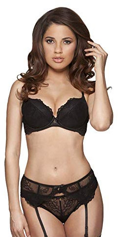 Gossard Superboost Plunge Black Lace Bra Plunge Women's Bra Black 30F