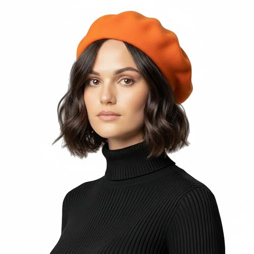 Plain Beret Mütze 100% Wolle French Beret Winter Herbst Frauen | Girls Fashion Hüte