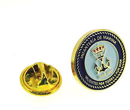 Gemelolandia | | Pin de Solapa Infantería de Marina Valientes por Tierra y por Mar | Pines Originales Para Regalar | Para las Camisas, la Ropa o para tu Mochila | Detalles Divertidos