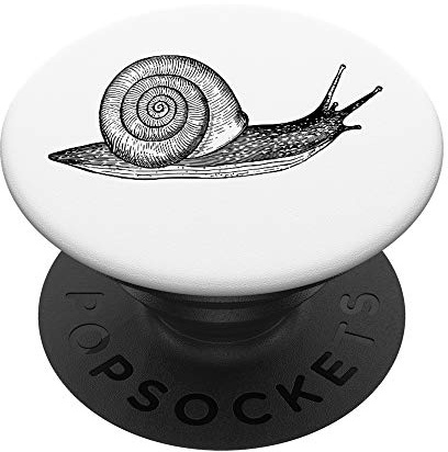 Snail Animal Lover Drawing Nature Art Gift PopSockets PopGrip: Swappable Grip for Phones & Tablets