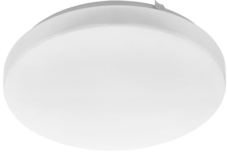 EGLO LED Deckenlampe Frania, 1 flammige Deckenleuchte, Material: Stahl, Kunststoff, Farbe: Weiß, Ø: 28 cm