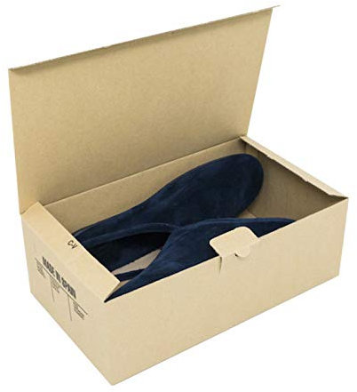 Cajeando - Pack de 10 Cajas de Cartón Automontables para Zapatos 31,5 x 17,5 x 10,5 cm Zapatero Apilable y Ordenación de Sneakers o Zapatillas Guarda Zapatos Color Marrón