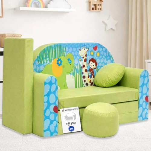 millybo Kindersofa Kinder Couch mit Schlaffunktion ausklappbar 3in1 Kinder Sofa Spielsofa mit Bettfunktion Mädchen Jungen Sitzsack Minisofa Schlafsofa Kinderzimmer Schlafsessel (Z16)