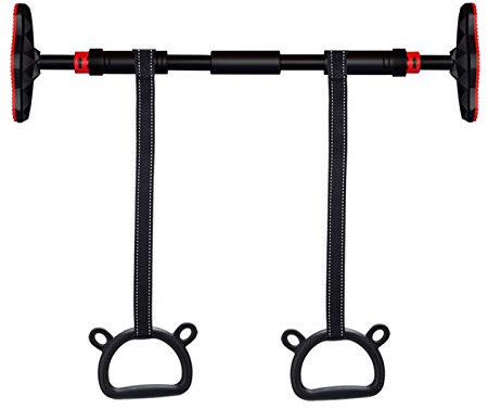 Klimmzugstangen Hua Versenkbare 70-140 cm Pull Up Bar Stange, Sicherheits-Klimmzugstange Mit Kinderringen, Aerobic-Krafttrainingsgeräten, Stanzfrei (Size : 93-115cm)
