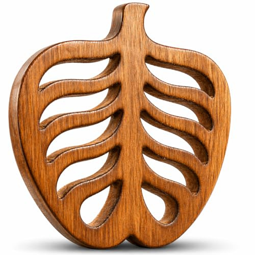 Dessous de Plat en Bois Fait à la Main pour Plats Chauds, Plats et casseroles, pour Cuisine et Salle à Manger, décoration de Table, résistant à la Chaleur, Sculptures décoratives rustiques, 20 cm