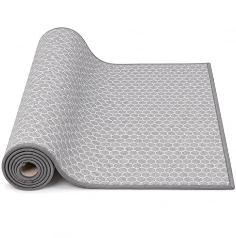 Floordirekt Teppichläufer Tralee 80 x 500 cm - Läufer für Küche, Flur & Wohnraum - Feinschlingen Teppich - rutschfest & antistatisch - Küchenläufer Flurteppich Flurläufer