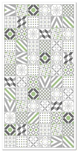 Panorama Alfombra Vinílica - Modelo Hidráulica Love Verde 40x80 cm - Varios tamaños - Decoración Hogar, Cocina, Salón